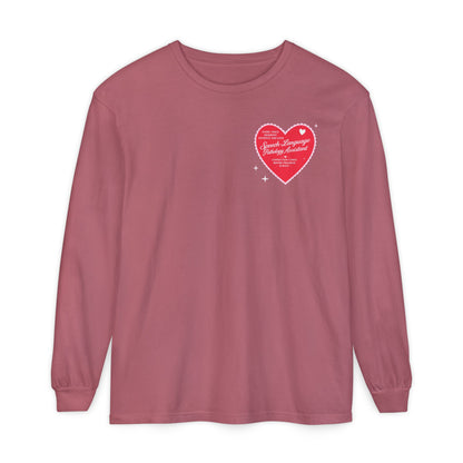 SLPA Heart Patch Long Sleeve T-Shirt | Front and Back Print