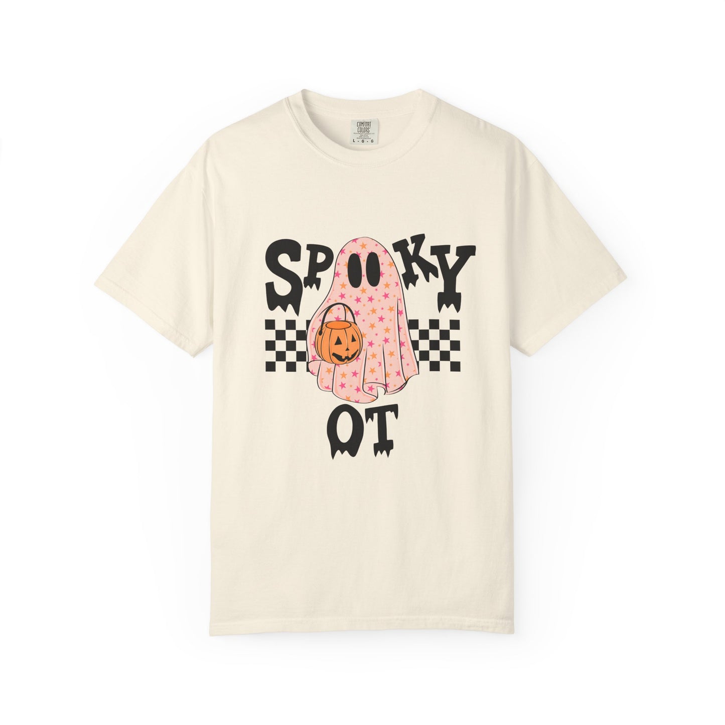 Spooky OT Checkerboard Comfort Colors T-Shirt