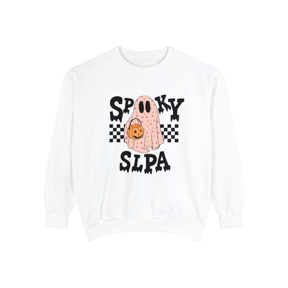 Spooky SLPA Checkerboard Comfort Colors Sweatshirt