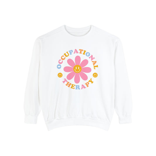 Occupational Therapy Daisy Multicolored Comfort Colors Sweatshirt