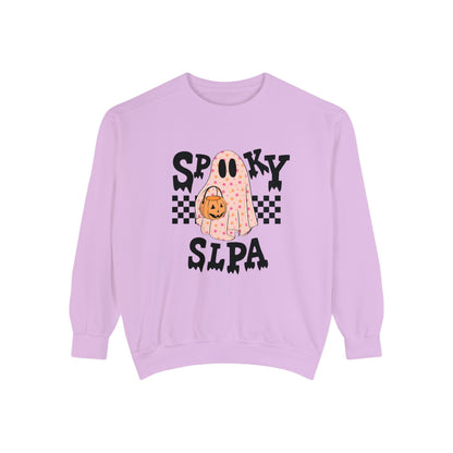 Spooky SLPA Checkerboard Comfort Colors Sweatshirt