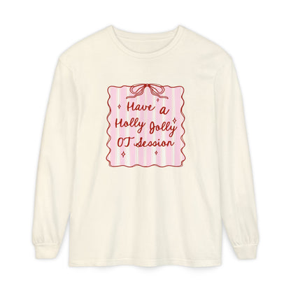Holly Jolly OT Session Long Sleeve Comfort Colors T-Shirt