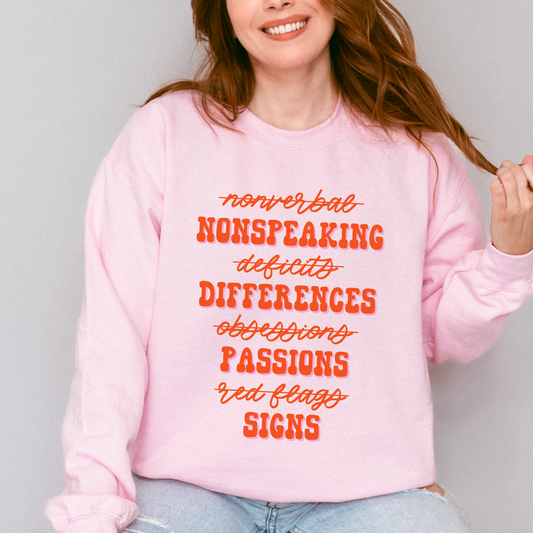 Neurodiversity Terms Crewneck Sweatshirt