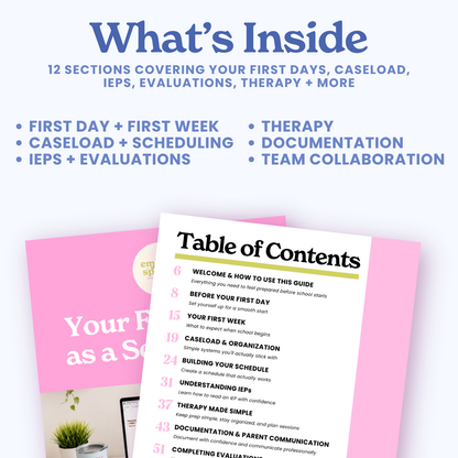 Your First Year as a School SLP | Digital Guide and Resources