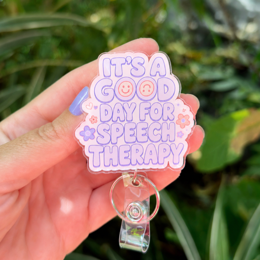 Good Day for Speech Smiley Badge Reel