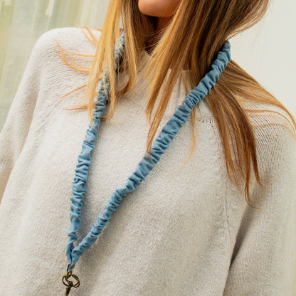 Breakaway Scrunchie Lanyard | Baby Blue Jean