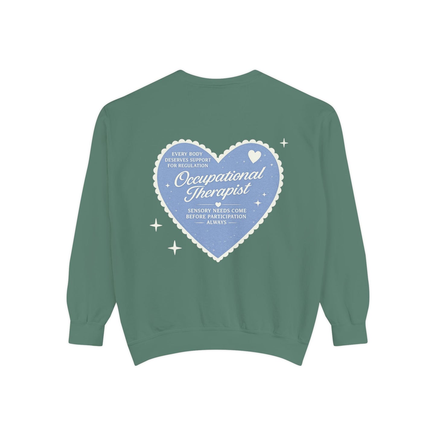OT Heart Patch Comfort Colors Sweatshirt | Front and Back Print