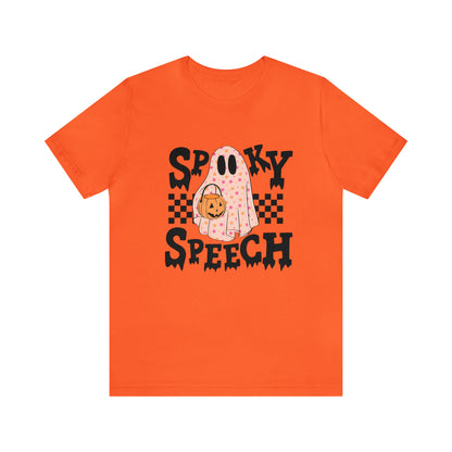 Spooky Speech Checkerboard Jersey T-Shirt