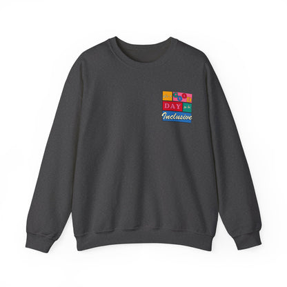 Good Day to Be Inclusive Crewneck Sweatshirt | Front and Back Print