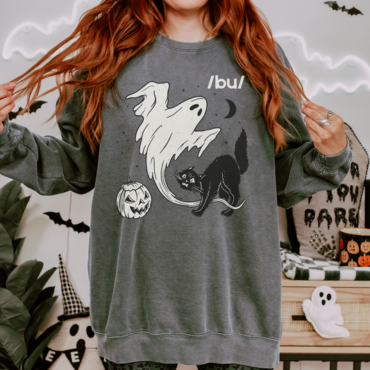 Boo Phonetic Spooky Comfort Colors Sweatshirt