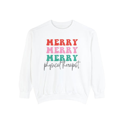 Merry Physical Therapist Comfort Colors Sweatshirt