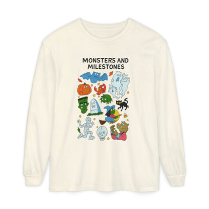 Monsters and Milestones Long Sleeve Comfort Colors T-Shirt