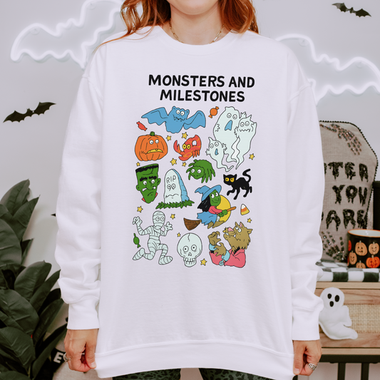 Monsters and Milestones Comfort Colors Sweatshirt
