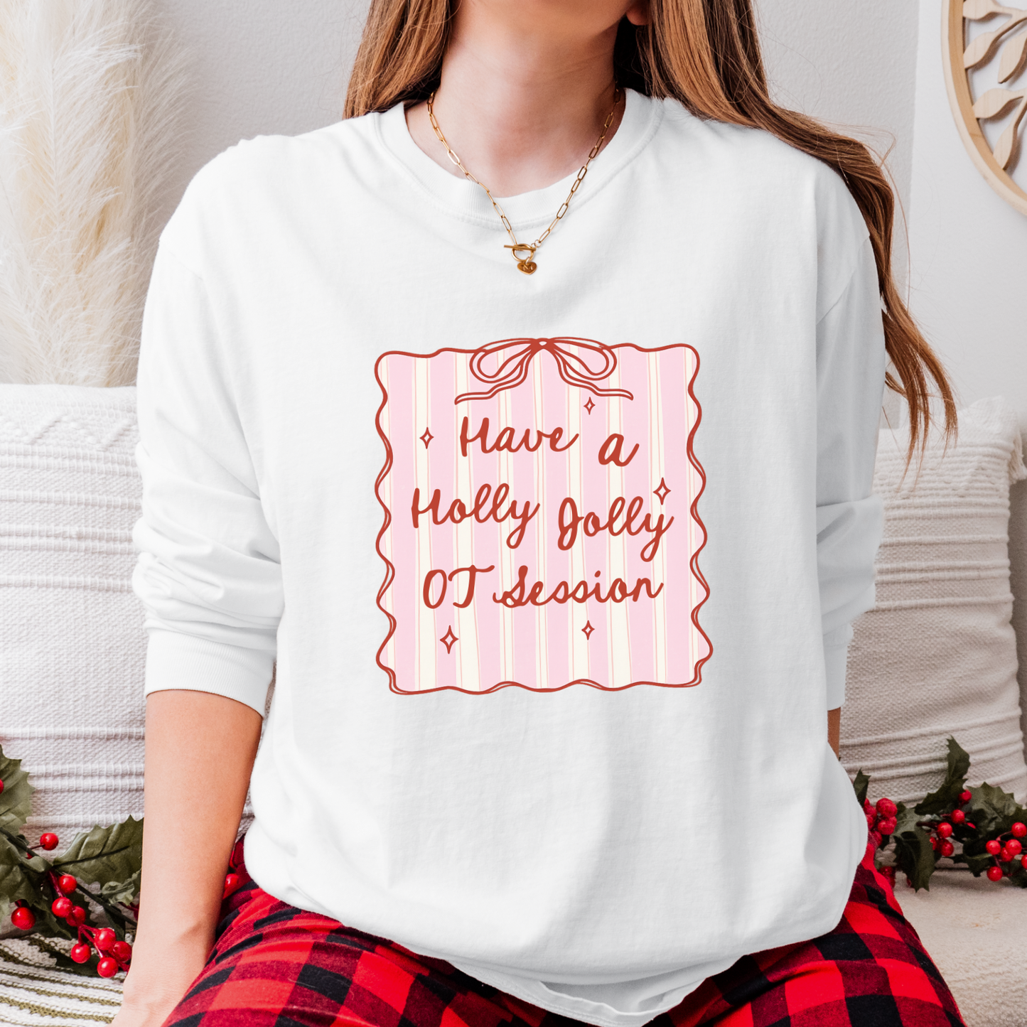 Holly Jolly OT Session Long Sleeve Comfort Colors T-Shirt
