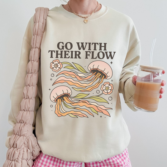 Go With Their Flow Crewneck Sweatshirt