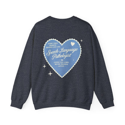 SLP Heart Patch Sweatshirt | Front and Back Print