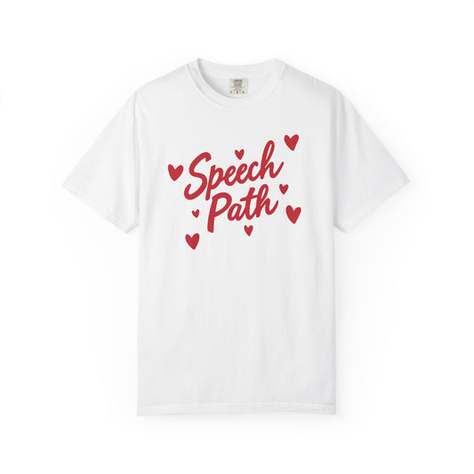 Speech Path Hearts Comfort Colors T-Shirt