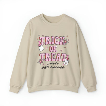 Trick or Treat People With Kindness Crewneck Sweatshirt