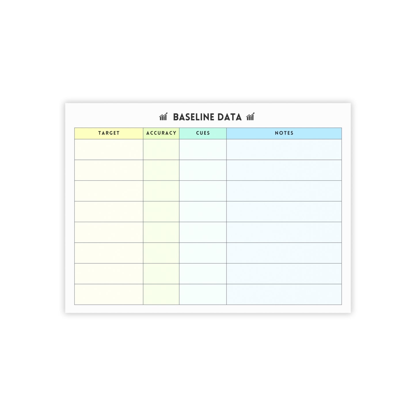 Baseline Data Post-it® Note Pad | Green & Blue