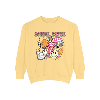 Retro School Psych Comfort Colors Sweatshirt