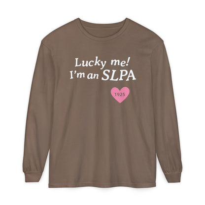 Lucky Me I'm an SLPA Long Sleeve Comfort Colors T-Shirt