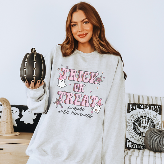 Trick or Treat People With Kindness Crewneck Sweatshirt