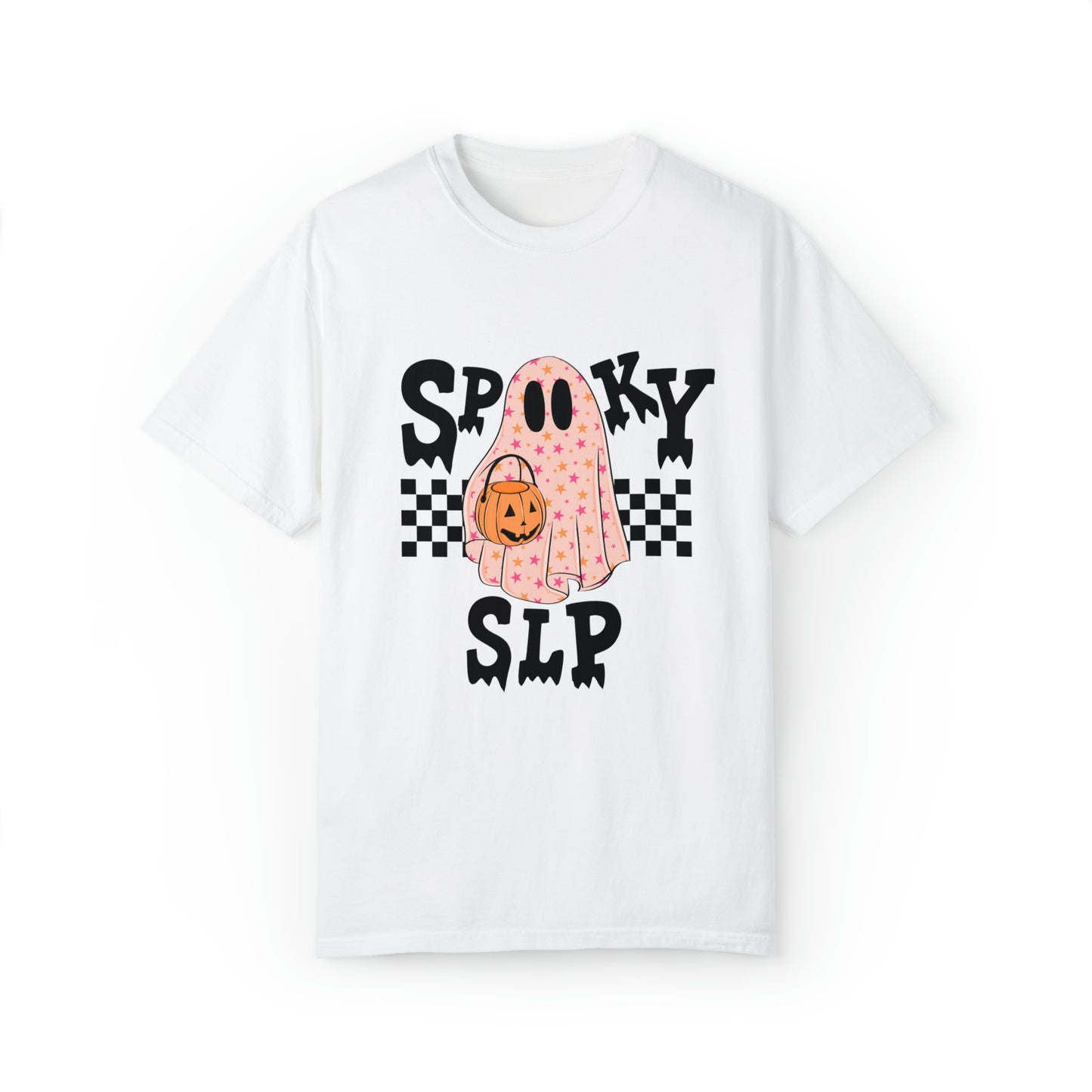 Spooky SLP Checkerboard Comfort Colors T-Shirt