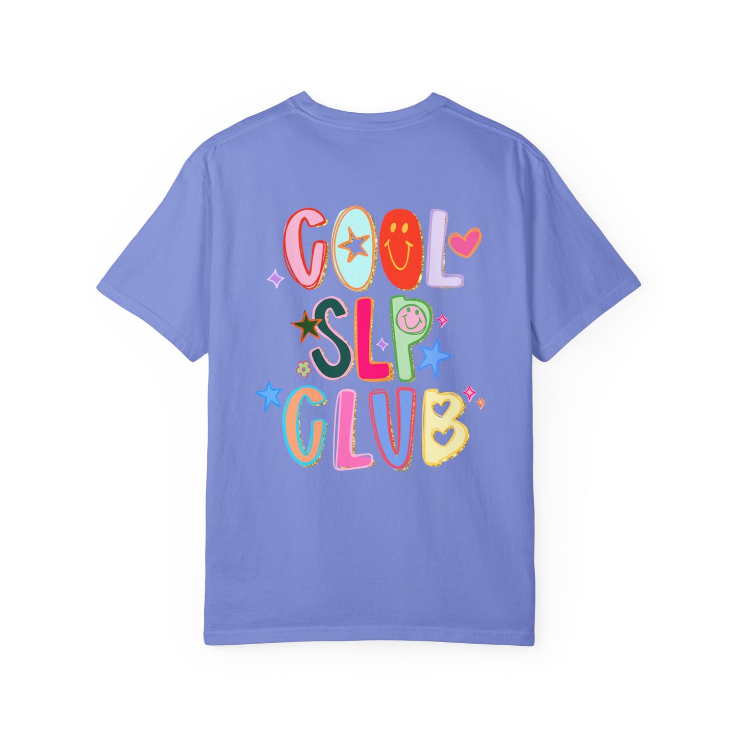 Personalized Cool SLP Club Comfort Colors T-Shirt | Front and Back Print