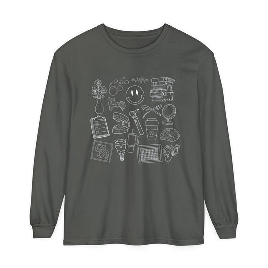 Speech-Language-Hearing Long Sleeve Comfort Colors T-Shirt