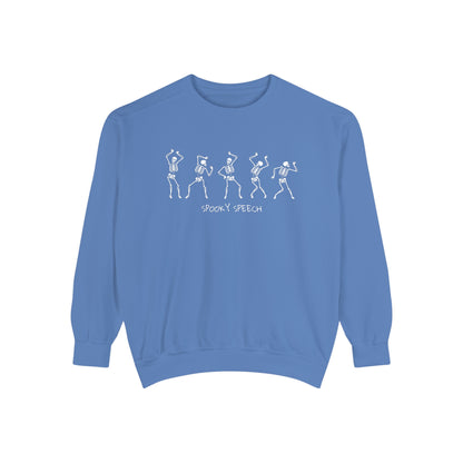Spooky Speech Skeletons Comfort Colors Sweatshirt