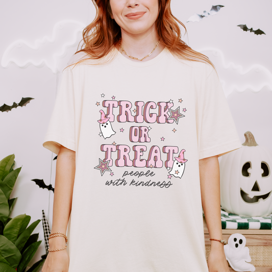 Trick or Treat People With Kindness Jersey T-Shirt