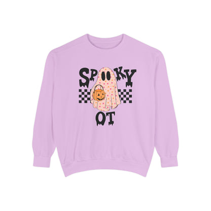 Spooky OT Checkerboard Comfort Colors Sweatshirt