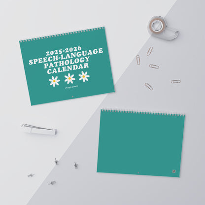 Speech-Language Pathology 2025-2026 School Year Wall Calendar