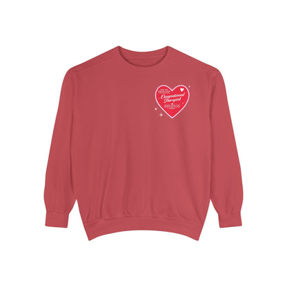 OT Heart Patch Comfort Colors Sweatshirt | Front and Back Print