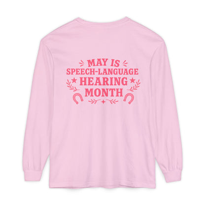 Western NSLHM Long Sleeve Comfort Colors T-Shirt | Front and Back Print