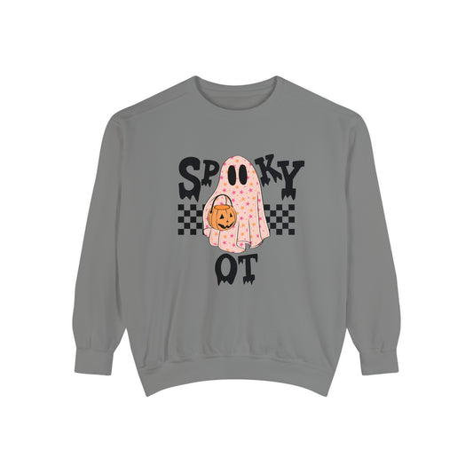 Spooky OT Checkerboard Comfort Colors Sweatshirt