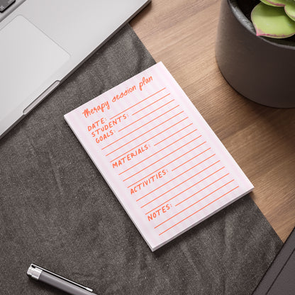 Therapy Session Plan Post-it® Note Pad | Pink & Coral