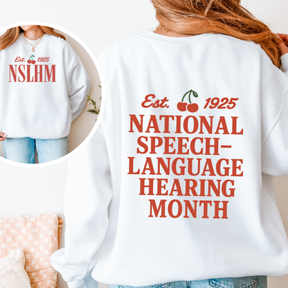 NSLHM Cherries Sweatshirt | Front and Back Print