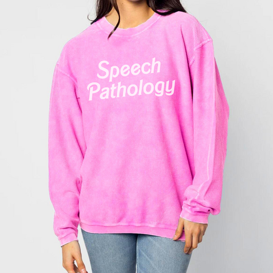 Pink Speech Pathology Corded Crew