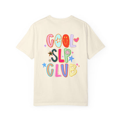 Personalized Cool SLP Club Comfort Colors T-Shirt | Front and Back Print