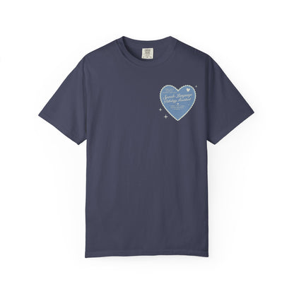 SLPA Heart Patch Comfort Colors T-Shirt | Front and Back Print