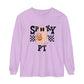 Spooky PT Checkerboard Long Sleeve Comfort Colors T-Shirt