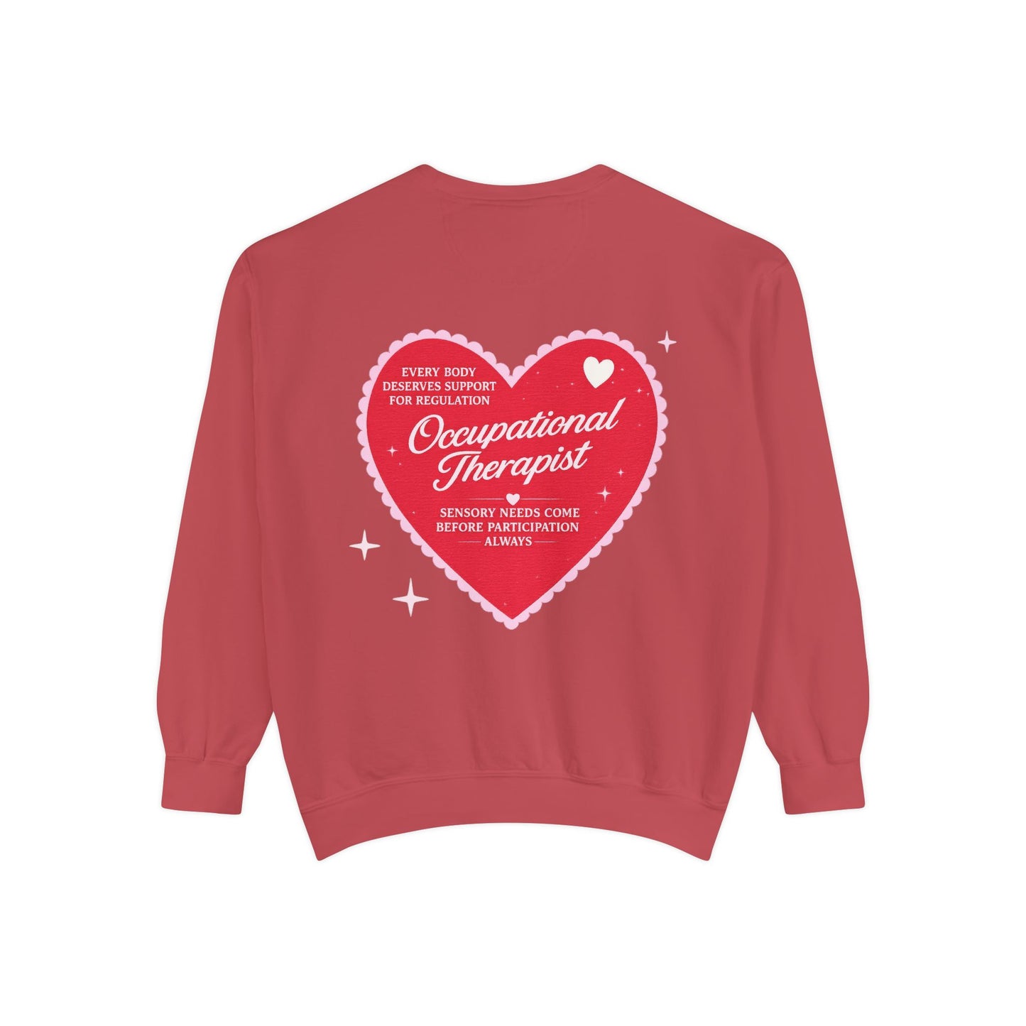 OT Heart Patch Comfort Colors Sweatshirt | Front and Back Print