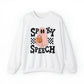 Spooky Speech Checkerboard Crewneck Sweatshirt