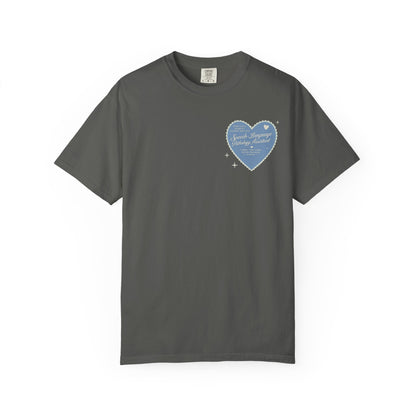 SLPA Heart Patch Comfort Colors T-Shirt | Front and Back Print