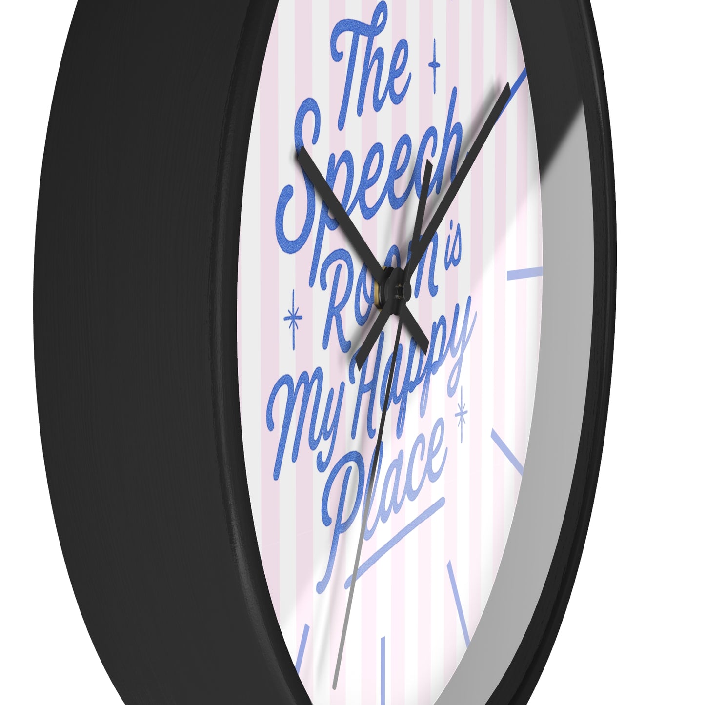 The Speech Room Is My Happy Place Wall Clock