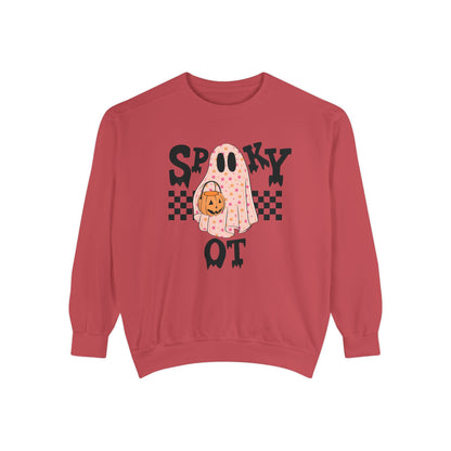 Spooky OT Checkerboard Comfort Colors Sweatshirt