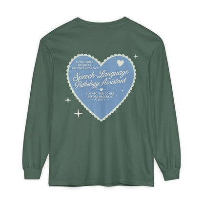 SLPA Heart Patch Long Sleeve T-Shirt | Front and Back Print