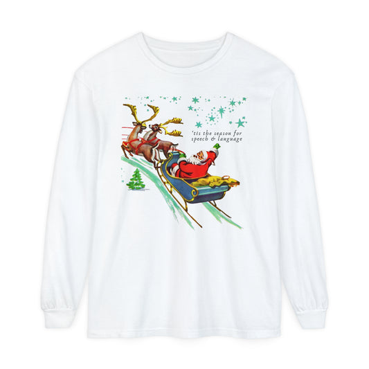 ‘Tis the Season for Speech and Language Long Sleeve Comfort Colors T-Shirt