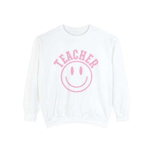 Teacher Pink Smile Comfort Colors Sweatshirt